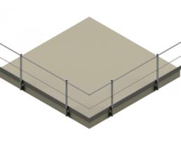 SICURGUARD VERTICALE 1350 mm ESTERNO CON FERMAPIEDI