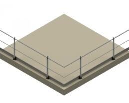 parapetto sicurguard sgo alluminio fissaggio orizzontale en 14122 3 05