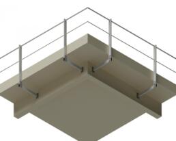 parapetto sicurguard sgv alluminio fissaggio verticale en 14122 3 00