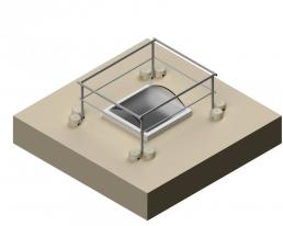 protezione lucernari sicurguard lux parapetto contrappeso 15