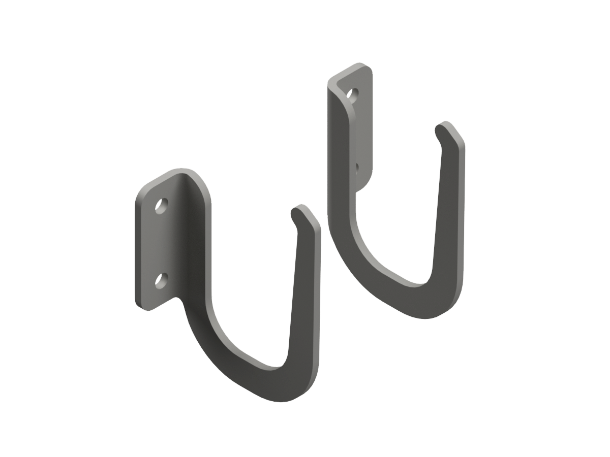 Staffa Universale Carico 180 Kg 2 Staffe Gancio Per Scala A Parete - Foto 6