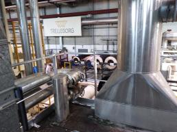 caduta da macchinari